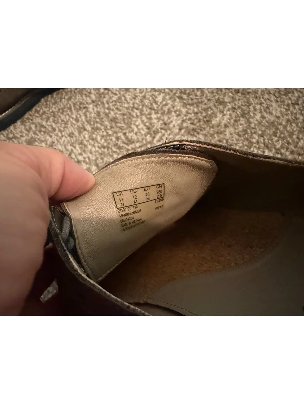 Clarks Tor England Wingtip Oxford Shoe Men’s 12